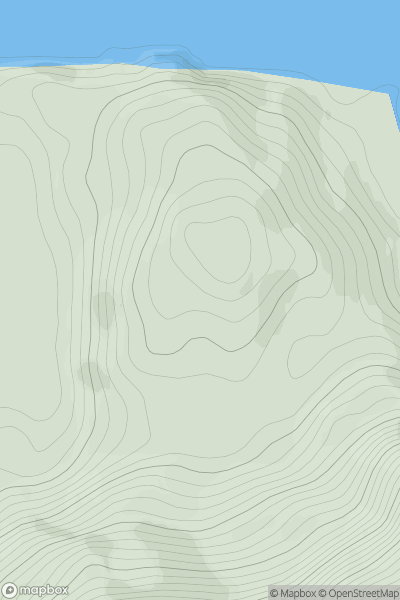 Thumbnail image for Druim Dubh [Mallaig to Fort William] showing contour plot for surrounding peak